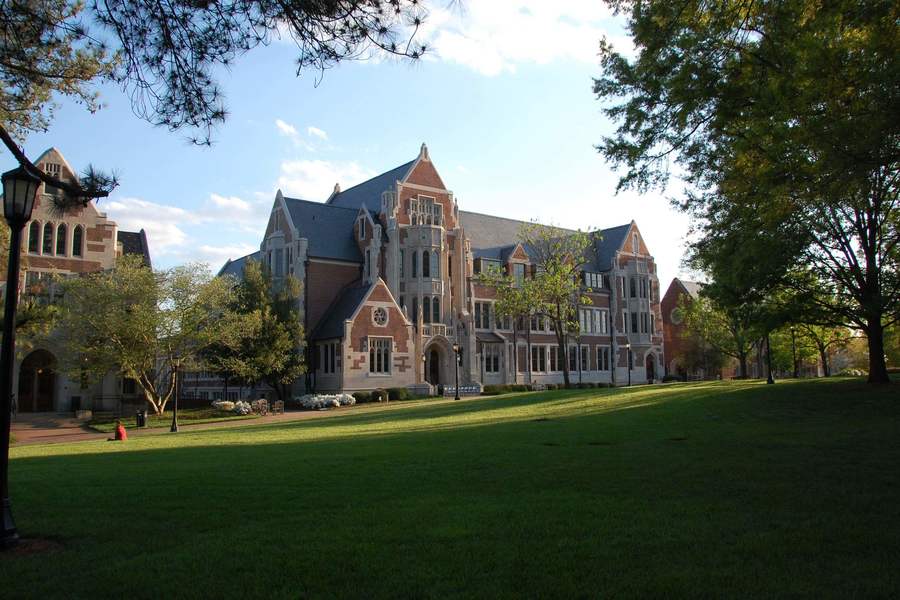 A view of Buttrick Hall from across the quad.